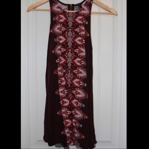 Colorful Printed High Neck Mini Dress